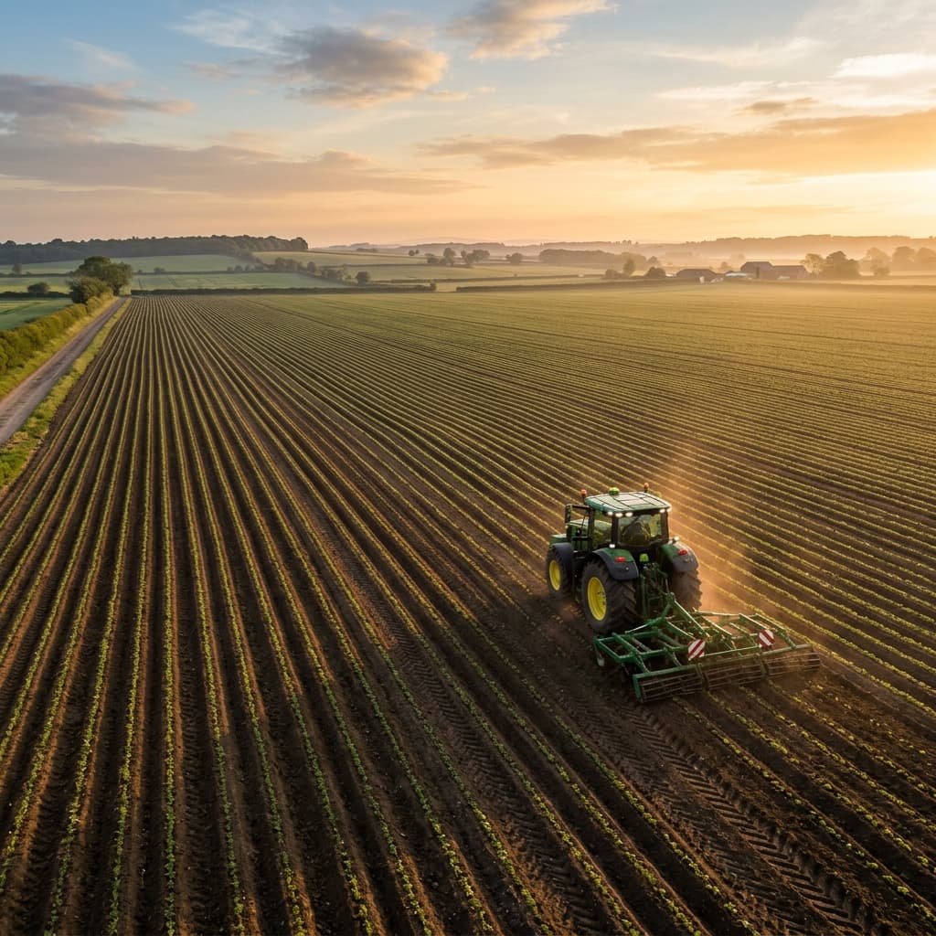 Tractor în câmp
